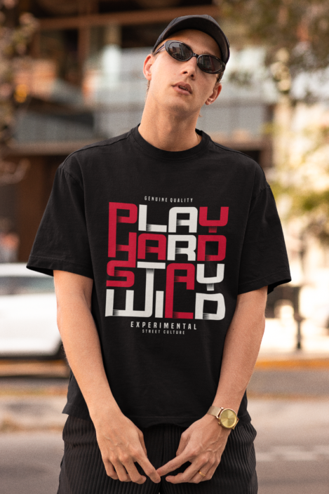 Play Hard Stay Wild: Oversized Unisex T-shirt