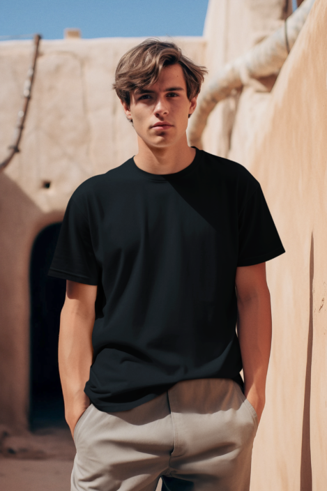 Black Plain Oversized T-shirt