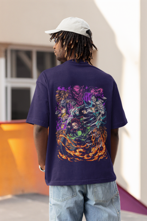 Demon Slayer Oversized T-Shirt: Arm Yourself with Courage, and Face the Demons Within