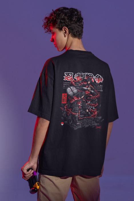 Uchiha Oversized T-Shirt: Harness the Power of the Sharingan and Embody the Legacy of Legends