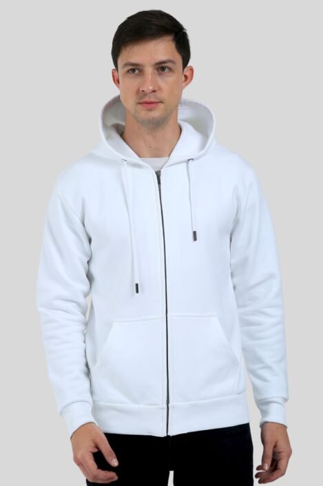 Zip Hoodie White