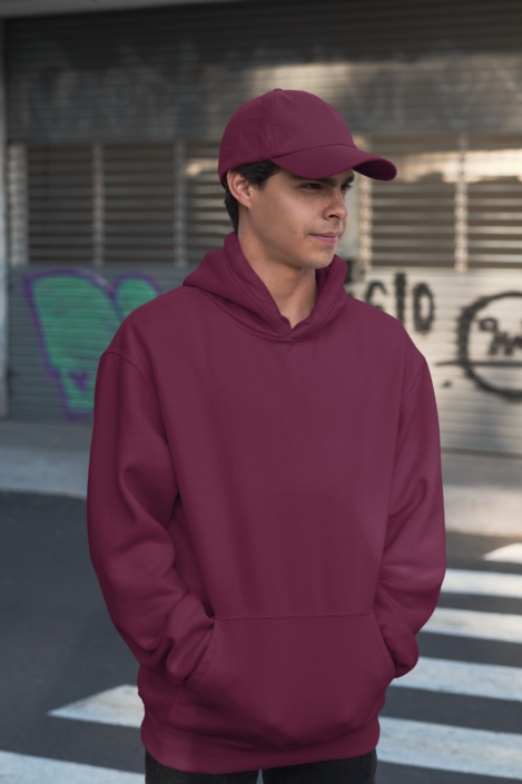 Oversized Hoodie Maroon