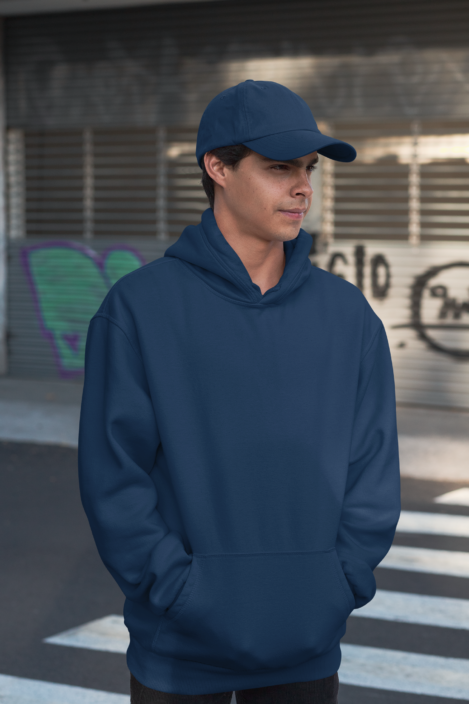 Oversized Hoodie Navy Blue